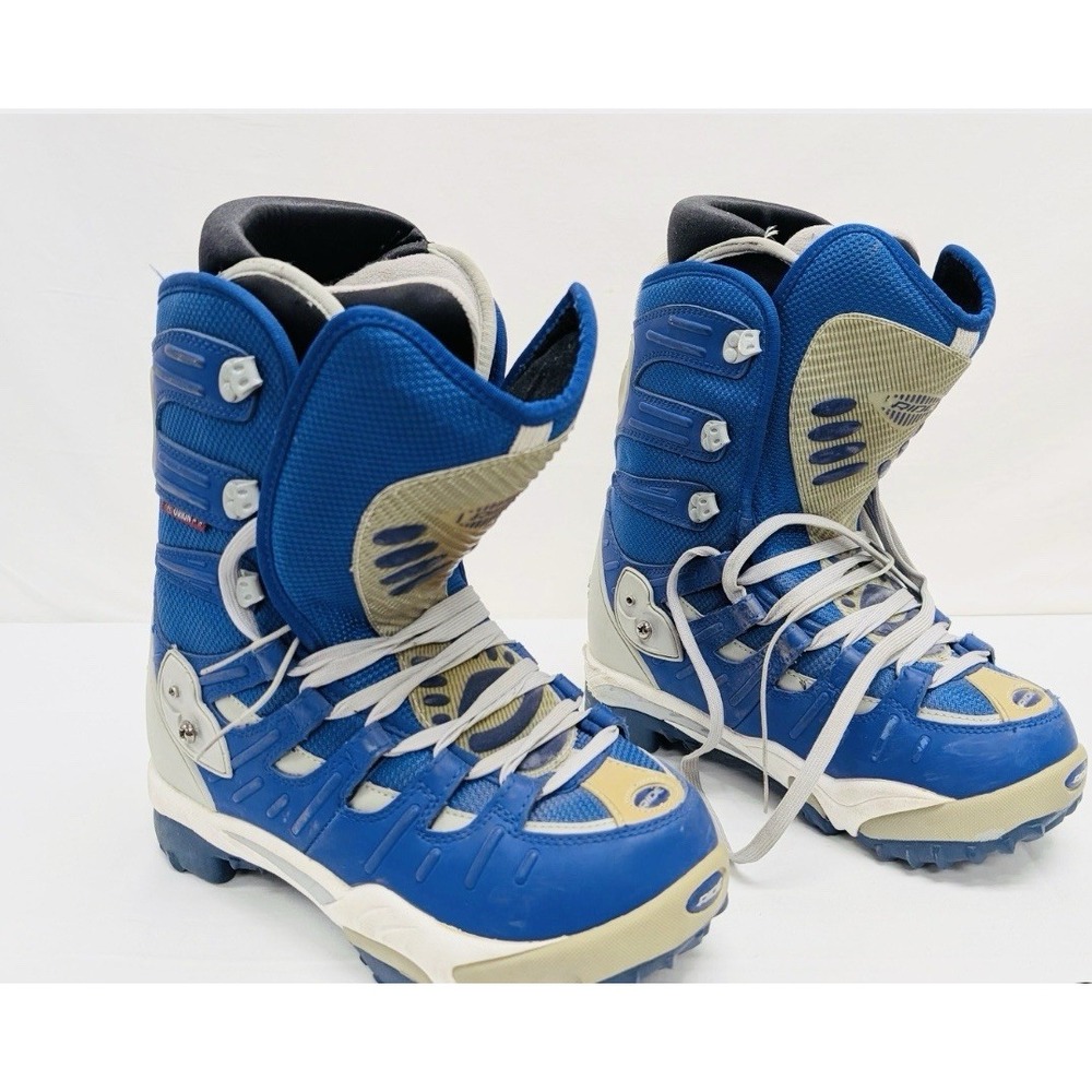 Ride‎ Orion Men's Snowboard Boots Size 9 Blue And White Lace Adjustable